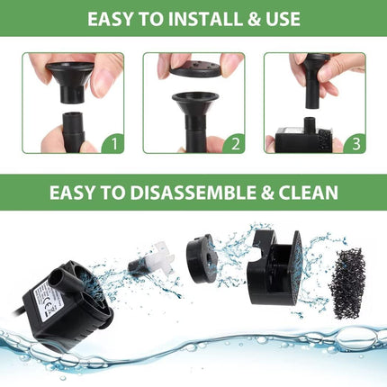 Skypearll Solar Panel Water Fountain, New Upgrade 1.8w Water Pump For Bird Bath, Outdoor Small Pond, Patio, Garden Pool, Aquarium And Fish Tank 