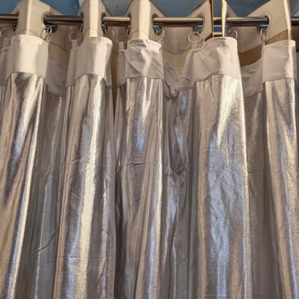 SmartFabrik Insulation curatins for Homes/Offices. (White) 4.5x8 feet Pack of 2 Curtains 