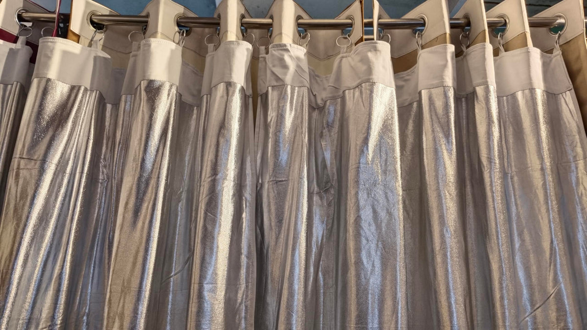 SmartFabrik Insulation curatins for Homes/Offices. (White) 4.5x8 feet Pack of 2 Curtains 
