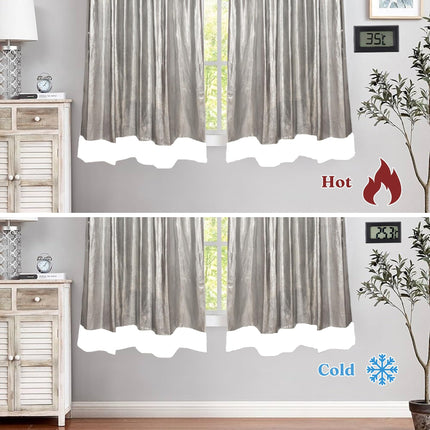 SmartFabrik Insulation curatins for Homes/Offices. (White) 4.5x8 feet Pack of 2 Curtains 