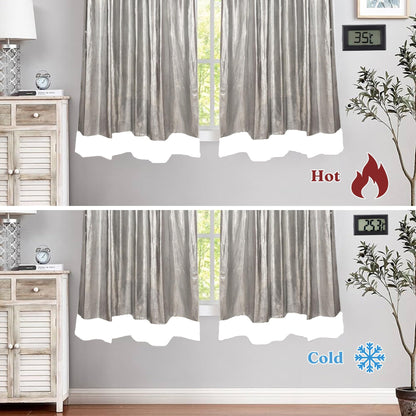 SmartFabrik Insulation curatins for Homes/Offices. (White) 4.5x8 feet Pack of 2 Curtains 