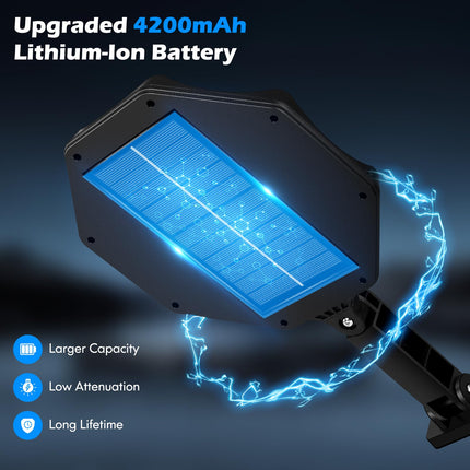 Solar Lights Outdoor Waterproof, 6500K 168 LED Flood Lights Outdoor Motion Sensor, Dusk to Dawn Solar Outdoor Lighting, Solar Powered Street Light with Remote for Outside Parking Lot Pool Yard, 2-Pack 