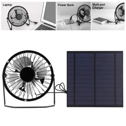 Solar Panel Set, Solar Panel Powered Fan, Solar Fan, Solar Powered Fan, Solar Charger Panel, Eco-Friendly for Greenhouse Dog Chicken House Durable 
