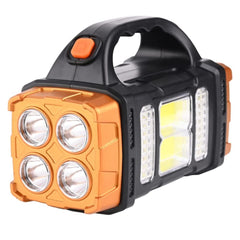 Solar Torch Light/Torch Light High Power Long Distance,Twin Bulb Led & Cob for Farmer, Hunting, Camping, Outdoor & Everyday Task (Abs,1500 Mah, 1000 Lumen) 