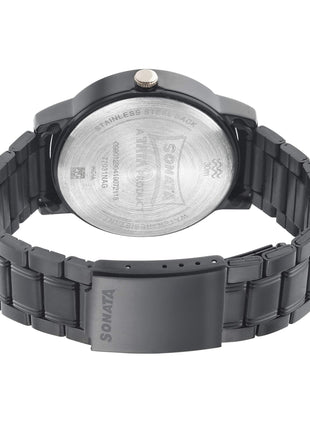 Sonata Beyond Gold Analog Black Dial Men's Watch-NN77031KM03/NP77031KM03 