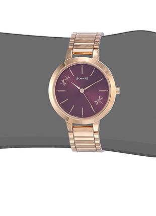 Sonata Play Analog Purple Dial Women's Watch-NN8141WM02/NP8141WM02 