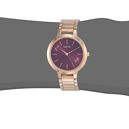 Sonata Play Analog Purple Dial Women's Watch-NN8141WM02/NP8141WM02 