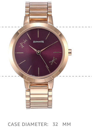 Sonata Play Analog Purple Dial Women's Watch-NN8141WM02/NP8141WM02 