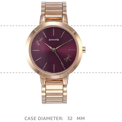 Sonata Play Analog Purple Dial Women's Watch-NN8141WM02/NP8141WM02 