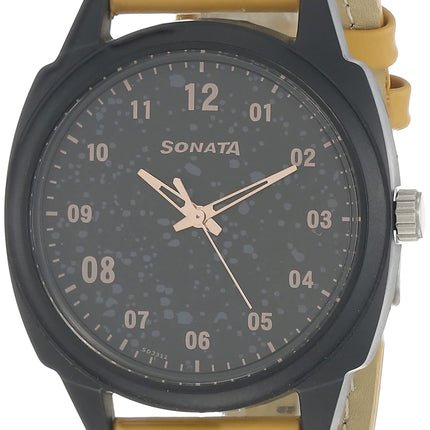 Sonata Volt+ Analog Black Dial Men's Watch NM77086PL01 / NL77086PL01/NP77086PL01W 