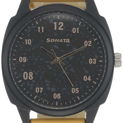 Sonata Volt+ Analog Black Dial Men's Watch NM77086PL01 / NL77086PL01/NP77086PL01W 