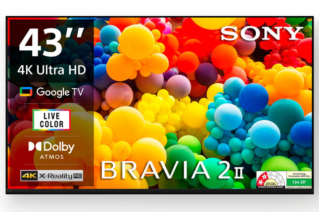 Sony 108 cm (43 inches) BRAVIA 2M2 Series 4K Ultra HD Smart LED Google TV K-43S22M2 