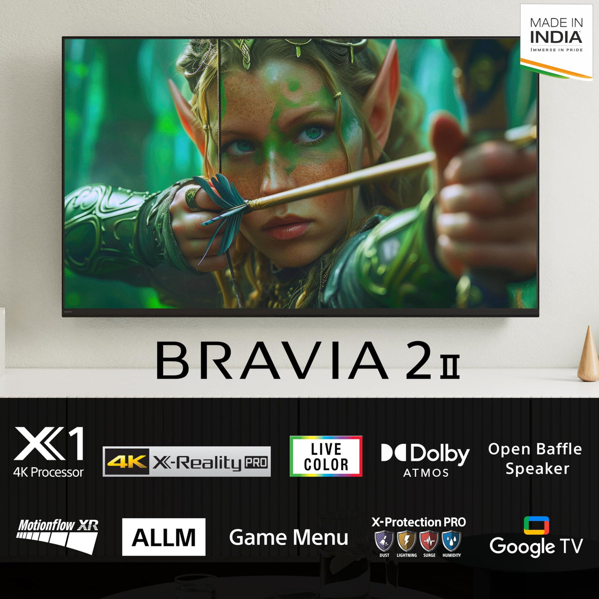 Sony 108 cm (43 inches) BRAVIA 2M2 Series 4K Ultra HD Smart LED Google TV K-43S25M2 