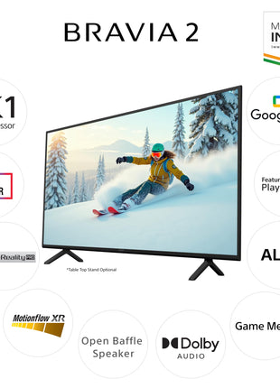 Sony 139 cm (55 inches) BRAVIA 2 4K Ultra HD Smart LED Google TV K-55S25B (Black) 