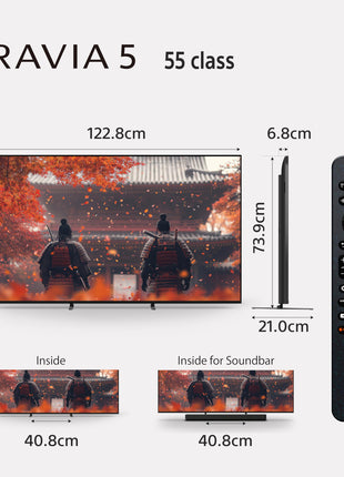 Sony 139 cm (55 inches) BRAVIA 5 4K Ultra HD Smart Mini LED Google TV K-55XR50 
