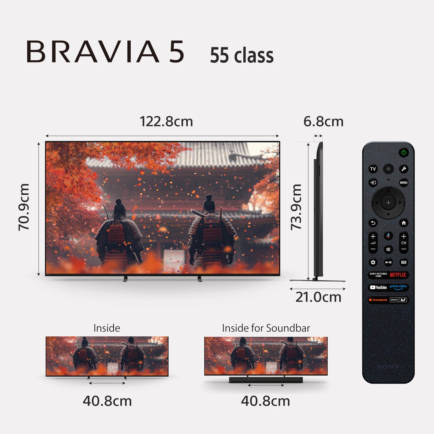 Sony 139 cm (55 inches) BRAVIA 5 4K Ultra HD Smart Mini LED Google TV K-55XR50 