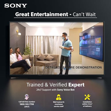 Sony 139 cm (55 inches) BRAVIA 7 4K Ultra HD AI Smart Mini LED Google TV K-55XR70 (Black) 