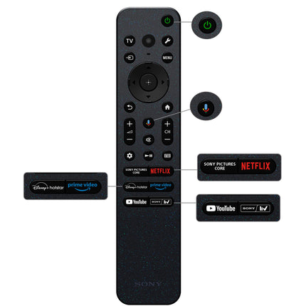 Sony 139 cm (55 inches) BRAVIA 7 4K Ultra HD AI Smart Mini LED Google TV K-55XR70 (Black) 