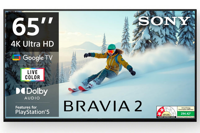 Sony 164 cm (65 inches) BRAVIA 2 4K Ultra HD Smart LED Google TV K-65S25B (Black) 