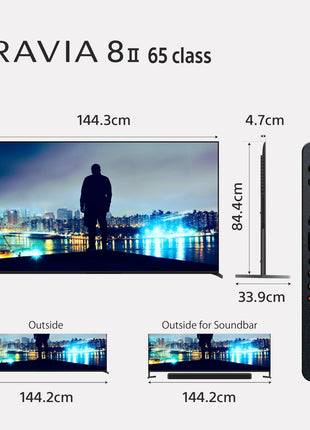 Sony 164 cm (65 inches) BRAVIA 8M2 Series 4K Ultra HD Smart OLED Google TV K-65XR80M2 