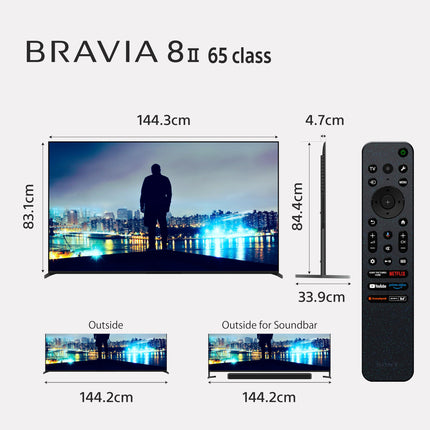Sony 164 cm (65 inches) BRAVIA 8M2 Series 4K Ultra HD Smart OLED Google TV K-65XR80M2 