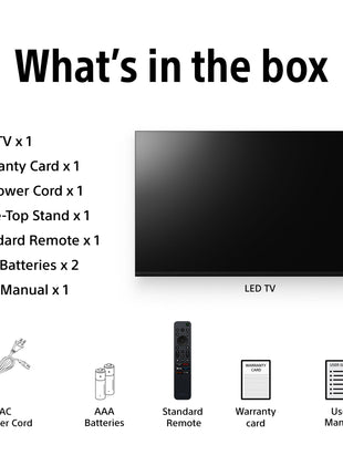 Sony 189 cm (75 inches) BRAVIA 2M2 Series 4K Ultra HD Smart LED Google TV K-75S25M2 