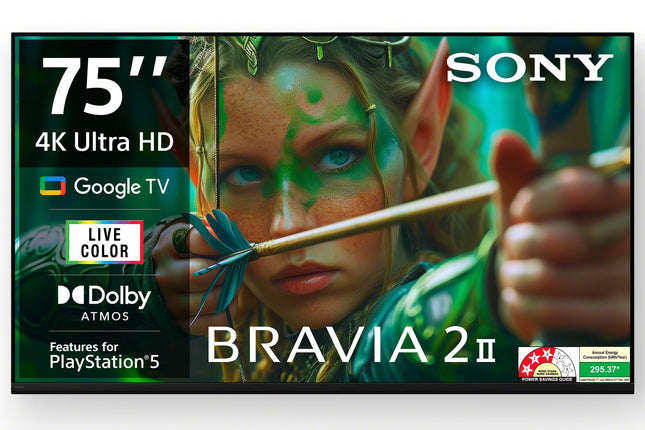 Sony 189 cm (75 inches) BRAVIA 2M2 Series 4K Ultra HD Smart LED Google TV K-75S25M2 