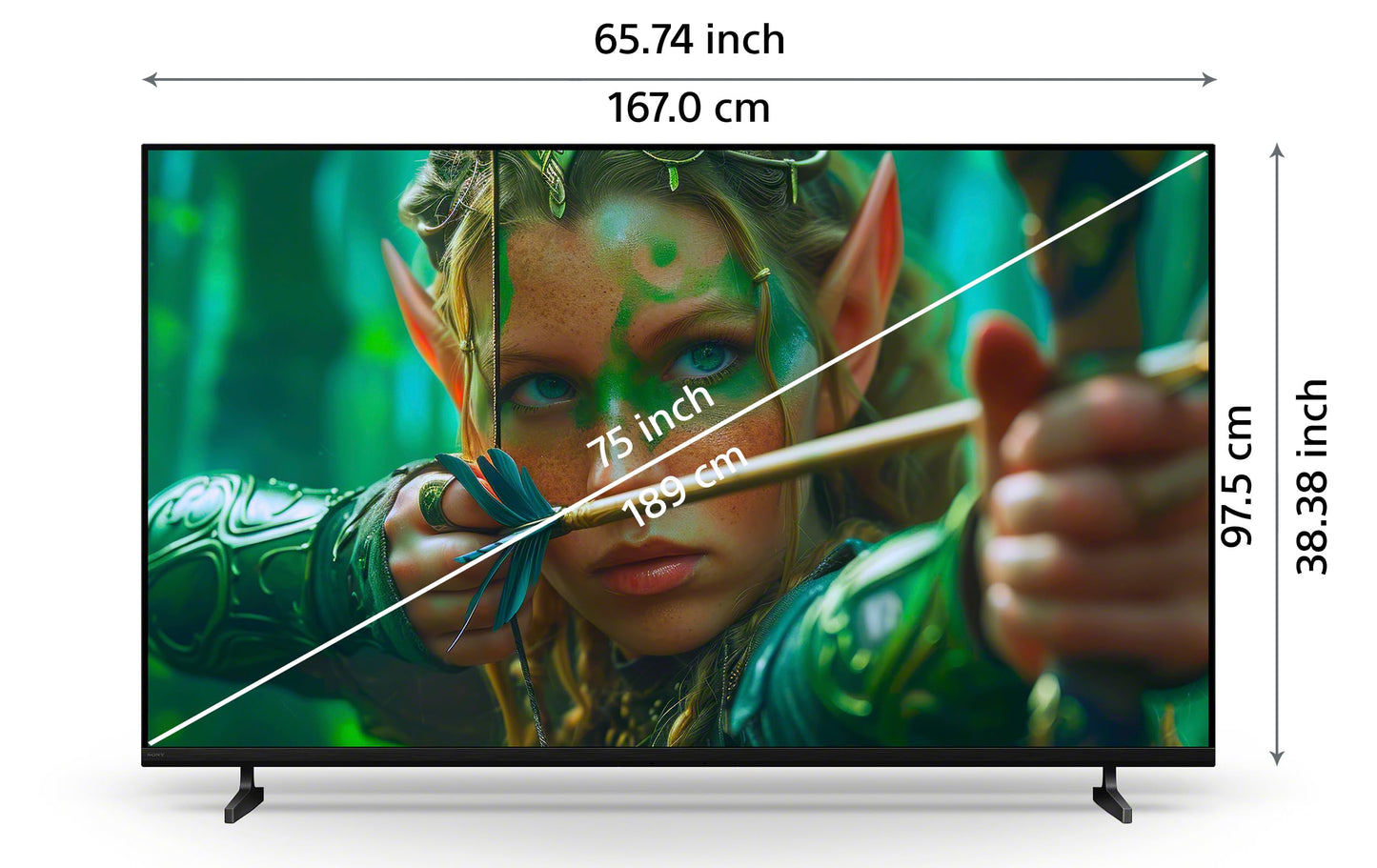 Sony 189 cm (75 inches) BRAVIA 2M2 Series 4K Ultra HD Smart LED Google TV K-75S25M2 
