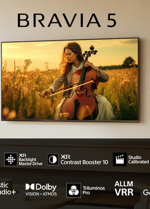Sony 189 cm (75 inches) BRAVIA 5 Series 4K Ultra HD Smart Mini LED Google TV K-75XR55A 