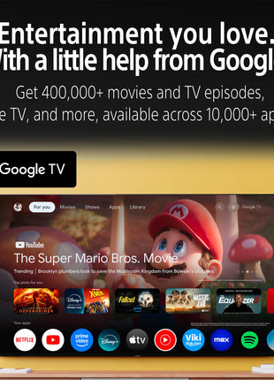 Sony 43 Inch BRAVIA 4K Ultra HD Smart LED Google TV K43S22BM2 