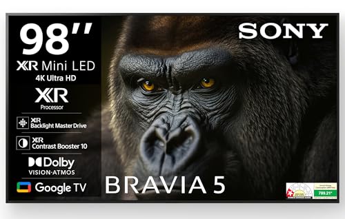 Sony 98 Inch BRAVIA 5 Series 4K Ultra HD Smart Mini LED Google TV K98XR55A 