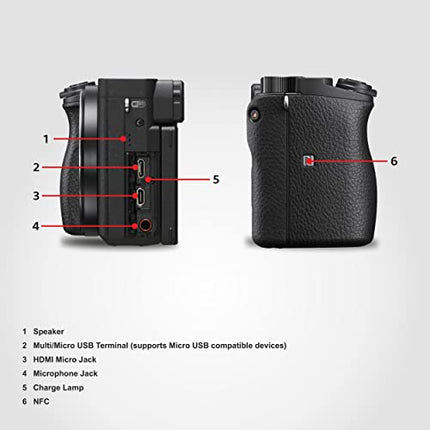 Sony Alpha ILCE-6400M 24.2MP Mirrorless Digital SLR Camera (Black) with 18-135mm Zoom Lens | APS-C Sensor |Real-Time Eye Auto Focus | 4K Vlogging Camera | Tiltable LCD - Black 