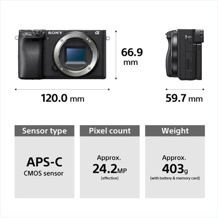 Sony Alpha ILCE-6400M 24.2MP Mirrorless Digital SLR Camera (Black) with 18-135mm Zoom Lens | APS-C Sensor |Real-Time Eye Auto Focus | 4K Vlogging Camera | Tiltable LCD - Black 