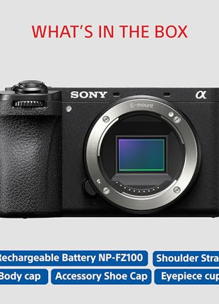 Sony Alpha ILCE-6700 APS-C Interchangeable-Lens Mirrorless Camera (Body Only) | Made for Creators | 26.0 MP | Artificial Intelligence Based Autofocus | 4K 60p Recording - Black 