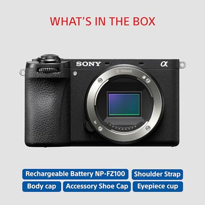 Sony Alpha ILCE-6700 APS-C Interchangeable-Lens Mirrorless Camera (Body Only) | Made for Creators | 26.0 MP | Artificial Intelligence Based Autofocus | 4K 60p Recording - Black 