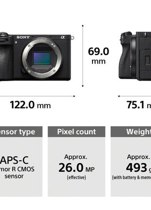 Sony Alpha ILCE-6700 APS-C Interchangeable-Lens Mirrorless Camera (Body Only) | Made for Creators | 26.0 MP | Artificial Intelligence Based Autofocus | 4K 60p Recording - Black 