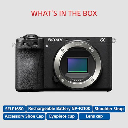 Sony Alpha ILCE-6700L APS-C Interchangeable-Lens Mirrorless Camera (Body + 16-50 mm Power Zoom Lens) | Made for Creators | 26.0 MP | Artificial Intelligence Based Autofocus | 4K 60p Recording - Black 