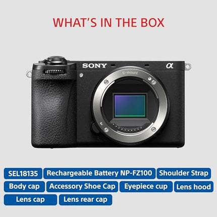 Sony Alpha ILCE-6700M APS-C Interchangeable-Lens Mirrorless Camera (Body + 18-135 mm Power Zoom Lens) | Made for Creators | 26.0 MP | Artificial Intelligence based Autofocus | 4K 60p Recording - Black 