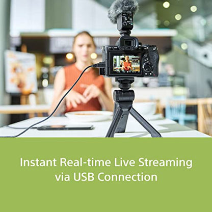 Sony Alpha ILCE-7M4 Full-Frame Hybrid Camera 33MP Interchangeable-Lens Mirrorless Camera Body (4K 60P Video Recording, Real-Time Eye AF for Humans, Birds, Animals) - Digital_Zoom, Black, 