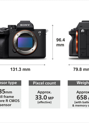 Sony Alpha ILCE-7M4K Full-Frame Hybrid Camera 33MP Interchangeable-Lens Mirrorless Camera with 28-70mm Digital Zoom Lens | 4K 60P Video Recording | Real-Time Eye AF for Humans, Birds, Animals - Black 