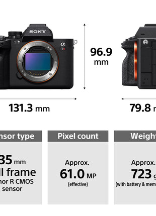 Sony Alpha ILCE-7RM5 Full-Frame High Resolution 61 MP Camera|Artificial Intelligence for Human Pose Estimation|Real-time AF for Human/Animals/Birds/Insects/Train/Cars/Aeroplanes|Movie Recording 8k 24p 