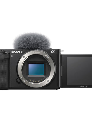 Sony Alpha ZV-E10 24.2 Mega Pixel Interchangeable-Lens Mirrorless vlog Camera, Made for Creators | APS-C Sensor |Advanced Autofocus | Clear Audio & 4K Movie Recording (Body Only) – Black 