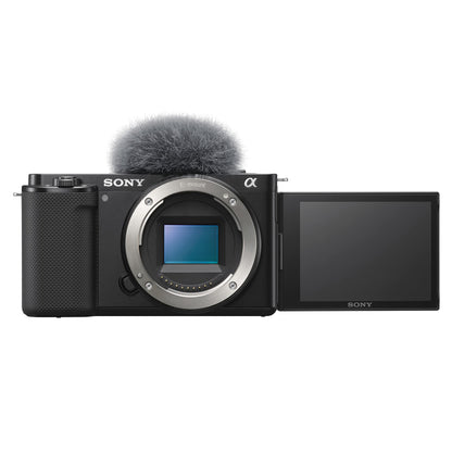 Sony Alpha ZV-E10 24.2 Mega Pixel Interchangeable-Lens Mirrorless vlog Camera, Made for Creators | APS-C Sensor |Advanced Autofocus | Clear Audio & 4K Movie Recording (Body Only) – Black 