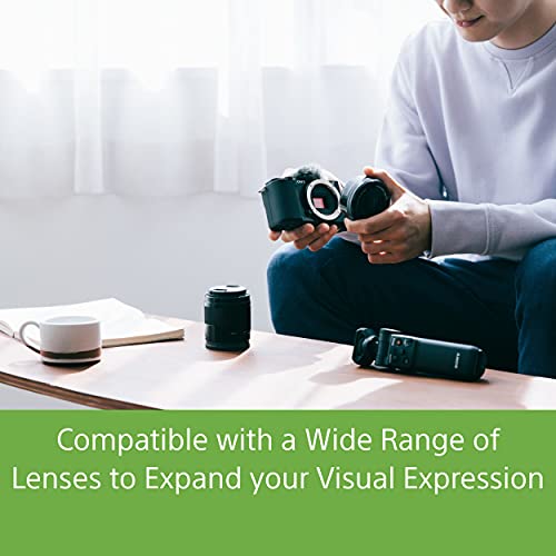 Sony Alpha ZV-E10 24.2 Mega Pixel Interchangeable-Lens Mirrorless vlog Camera, Made for Creators | APS-C Sensor |Advanced Autofocus | Clear Audio & 4K Movie Recording (Body Only) – Black 