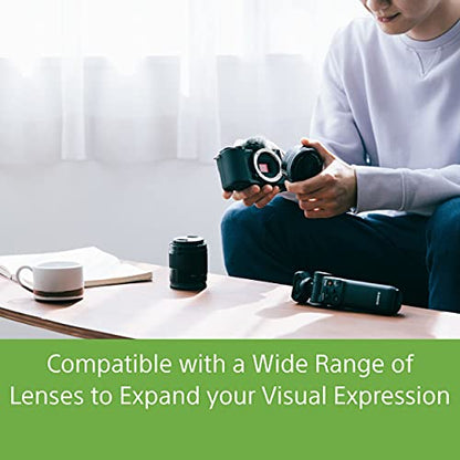 Sony Alpha ZV-E10 24.2 Mega Pixel Interchangeable-Lens Mirrorless vlog Camera, Made for Creators | APS-C Sensor |Advanced Autofocus | Clear Audio & 4K Movie Recording (Body Only) – Black 