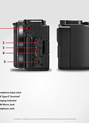 Sony Alpha ZV-E10 24.2 Mega Pixel Interchangeable-Lens Mirrorless vlog Camera, Made for Creators | APS-C Sensor |Advanced Autofocus | Clear Audio & 4K Movie Recording (Body Only) – Black 