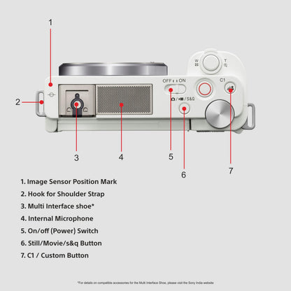 Sony Alpha ZV-E10L 24.2 Mega Pixel Interchangeable-Lens Mirrorless vlog Camera with 16-50 mm Lens, Made for Creators | APS-C Sensor | Advanced Autofocus | Clear Audio & 4K Movie Recording - White 
