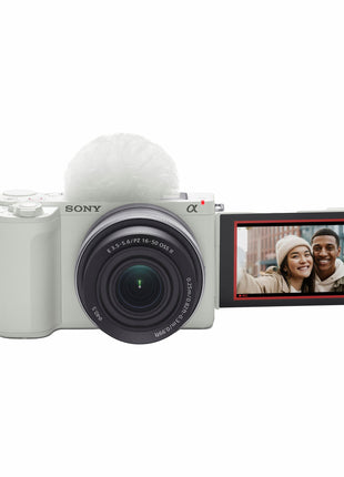 Sony Alpha ZV-E10M2K 26 MP Interchangeable Lens Mirrorless Vlog Camera for Creators (16-50mm Power Zoom Lens) | APS-C Sensor | 4K 60p with 10bit 4:2:2 Recording - (White) 