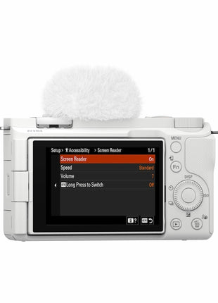 Sony Alpha ZV-E10M2K 26 MP Interchangeable Lens Mirrorless Vlog Camera for Creators (16-50mm Power Zoom Lens) | APS-C Sensor | 4K 60p with 10bit 4:2:2 Recording - (White) 