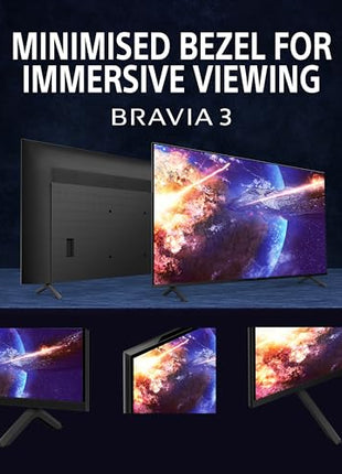 Sony BRAVIA 3 Series 164 cm (65 inches) 4K Ultra HD AI Smart LED Google TV K-65S30B (Black) 
